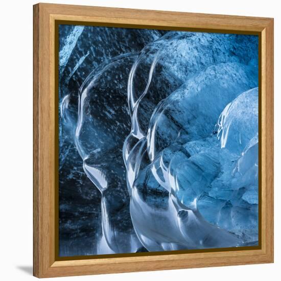Ice Cave in the Glacier Breidamerkurjokull in Vatnajokull National Park-Martin Zwick-Framed Premier Image Canvas