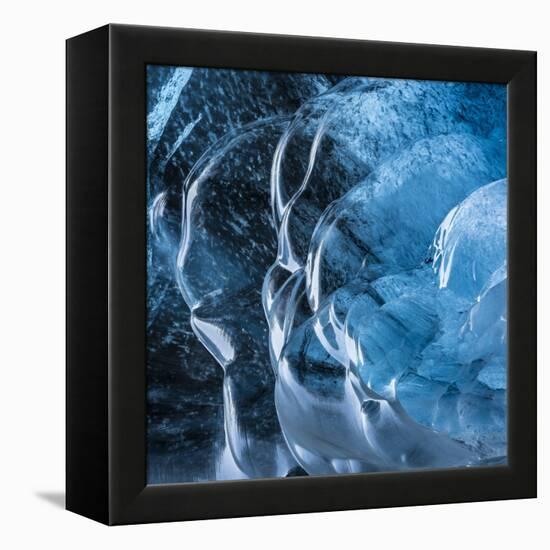 Ice Cave in the Glacier Breidamerkurjokull in Vatnajokull National Park-Martin Zwick-Framed Premier Image Canvas