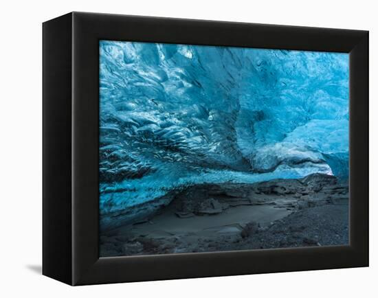 Ice Cave in the Glacier Breidamerkurjokull in Vatnajokull National Park-Martin Zwick-Framed Premier Image Canvas