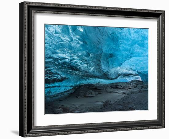 Ice Cave in the Glacier Breidamerkurjokull in Vatnajokull National Park-Martin Zwick-Framed Photographic Print