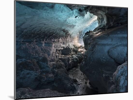 Ice Cave in the Glacier Breidamerkurjokull in Vatnajokull National Park-Martin Zwick-Mounted Photographic Print