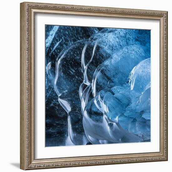 Ice Cave in the Glacier Breidamerkurjokull in Vatnajokull National Park-Martin Zwick-Framed Photographic Print