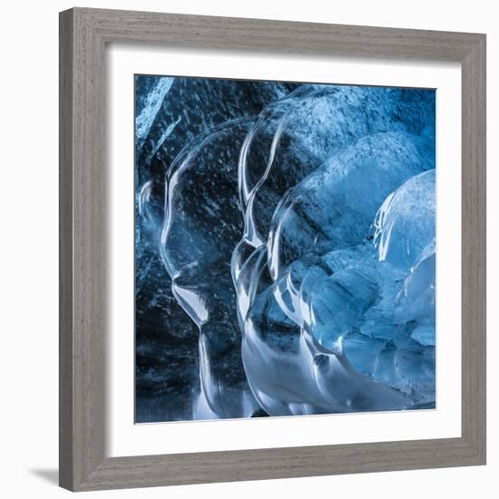 Ice Cave in the Glacier Breidamerkurjokull in Vatnajokull National Park-Martin Zwick-Framed Photographic Print