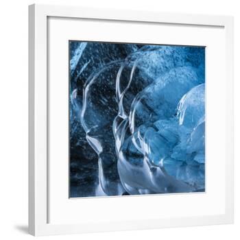 Ice Cave in the Glacier Breidamerkurjokull in Vatnajokull National Park-Martin Zwick-Framed Photographic Print