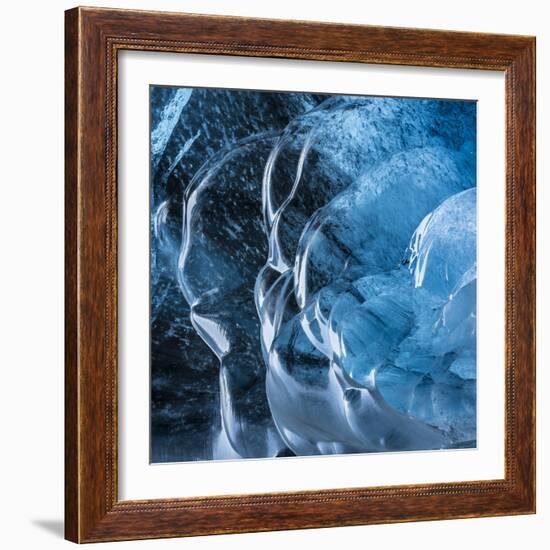 Ice Cave in the Glacier Breidamerkurjokull in Vatnajokull National Park-Martin Zwick-Framed Photographic Print