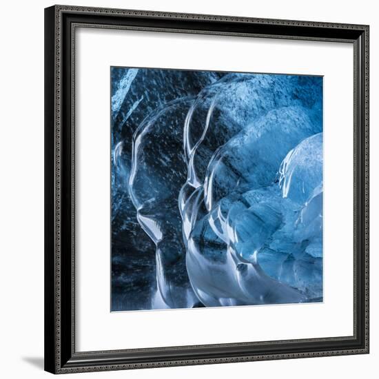 Ice Cave in the Glacier Breidamerkurjokull in Vatnajokull National Park-Martin Zwick-Framed Photographic Print