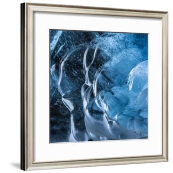 Ice Cave in the Glacier Breidamerkurjokull in Vatnajokull National Park-Martin Zwick-Framed Photographic Print