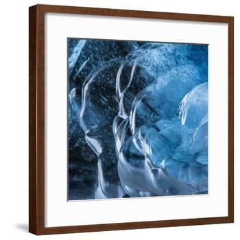 Ice Cave in the Glacier Breidamerkurjokull in Vatnajokull National Park-Martin Zwick-Framed Photographic Print
