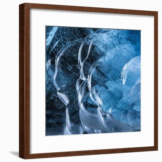 Ice Cave in the Glacier Breidamerkurjokull in Vatnajokull National Park-Martin Zwick-Framed Photographic Print