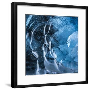 Ice Cave in the Glacier Breidamerkurjokull in Vatnajokull National Park-Martin Zwick-Framed Photographic Print