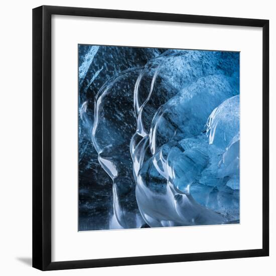 Ice Cave in the Glacier Breidamerkurjokull in Vatnajokull National Park-Martin Zwick-Framed Photographic Print