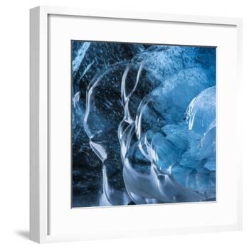 Ice Cave in the Glacier Breidamerkurjokull in Vatnajokull National Park-Martin Zwick-Framed Photographic Print