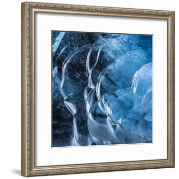 Ice Cave in the Glacier Breidamerkurjokull in Vatnajokull National Park-Martin Zwick-Framed Photographic Print