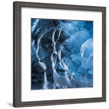 Ice Cave in the Glacier Breidamerkurjokull in Vatnajokull National Park-Martin Zwick-Framed Photographic Print