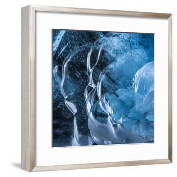Ice Cave in the Glacier Breidamerkurjokull in Vatnajokull National Park-Martin Zwick-Framed Photographic Print