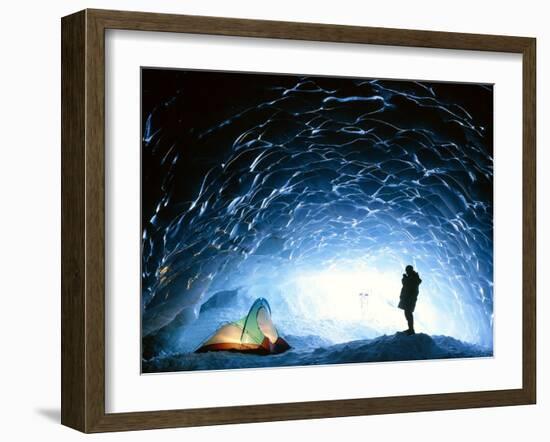 Ice Cave Interior-David Nunuk-Framed Photographic Print