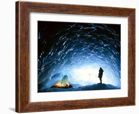 Ice Cave Interior-David Nunuk-Framed Photographic Print