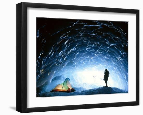 Ice Cave Interior-David Nunuk-Framed Photographic Print