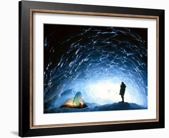 Ice Cave Interior-David Nunuk-Framed Photographic Print