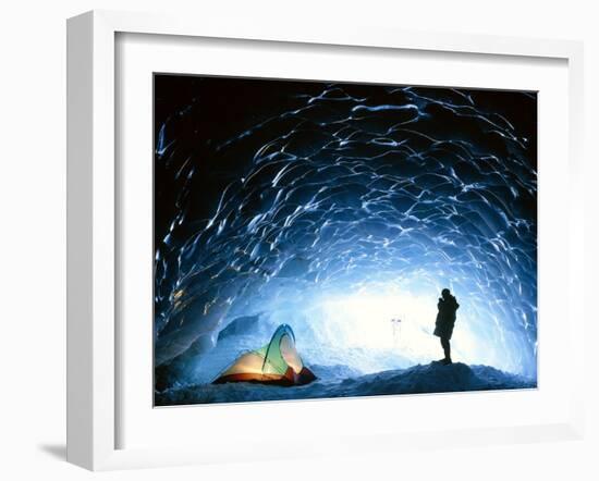 Ice Cave Interior-David Nunuk-Framed Photographic Print