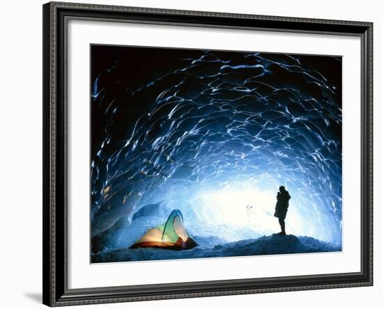 Ice Cave Interior-David Nunuk-Framed Photographic Print