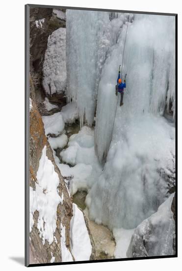 Ice Climber Ascending at Ouray Ice Park, Colorado-Howie Garber-Mounted Photographic Print
