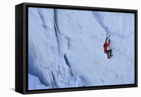 Ice Climbing in the Bernes Oberland, Swiss Alps-Robert Boesch-Framed Premier Image Canvas