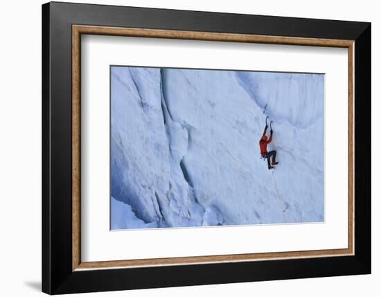 Ice Climbing in the Bernes Oberland, Swiss Alps-Robert Boesch-Framed Photographic Print