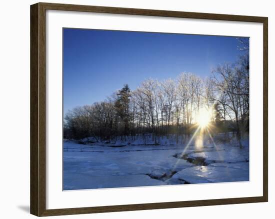 Ice Coats the Trees on Mousam River, Rachel Carson National Wildlife Refuge, Maine, USA-Jerry & Marcy Monkman-Framed Photographic Print