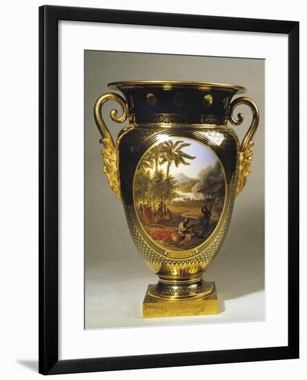 Ice Container with the Industrial Arts, 1827-null-Framed Giclee Print