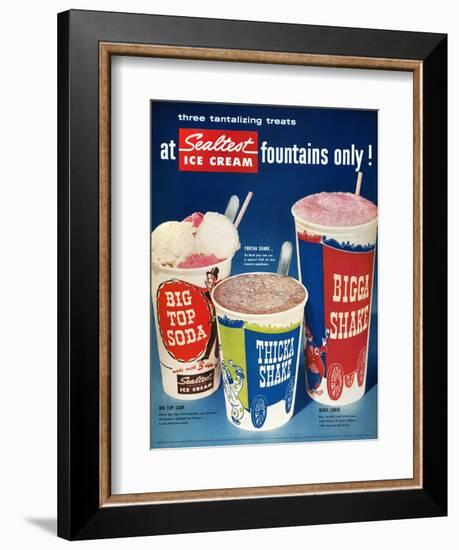 Ice Cream Ad, 1955-null-Framed Giclee Print