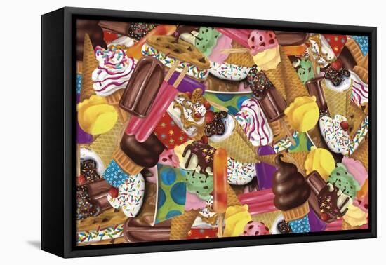 Ice Cream Collage-Fiona Stokes-Gilbert-Framed Premier Image Canvas