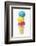 Ice Cream Cone with Scoops of Different Coloured Ice Cream-Kai Stiepel-Framed Photographic Print