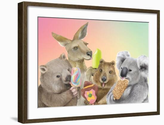 Ice Cream Critters-Lilly Perrott-Framed Art Print