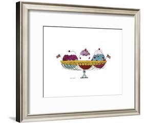 Ice Cream Dessert, c.1959 (3 Scoop)-Andy Warhol-Framed Art Print