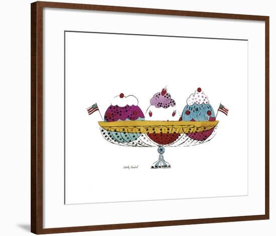 Ice Cream Dessert, c.1959 (3 scoop)-Andy Warhol-Framed Art Print