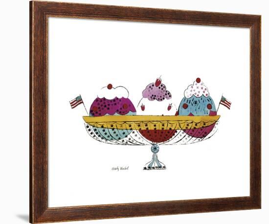 Ice Cream Dessert, c.1959 (3 scoop)-Andy Warhol-Framed Art Print