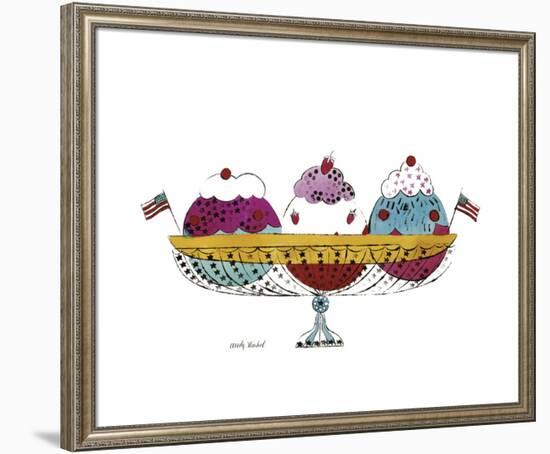 Ice Cream Dessert, c.1959 (3 scoop)-Andy Warhol-Framed Art Print