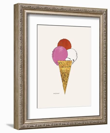 Ice Cream Dessert, c. 1959 (red, pink, and white)-Andy Warhol-Framed Art Print