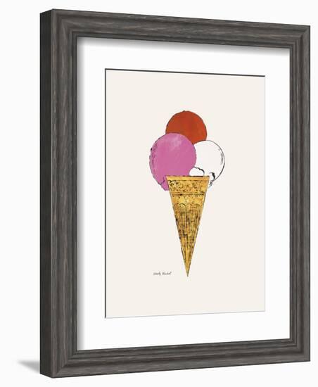 Ice Cream Dessert, c. 1959 (red, pink, and white)-Andy Warhol-Framed Art Print