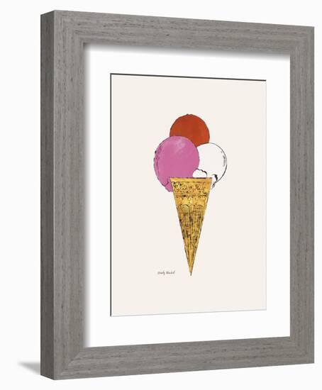 Ice Cream Dessert, c. 1959 (red, pink, and white)-Andy Warhol-Framed Art Print