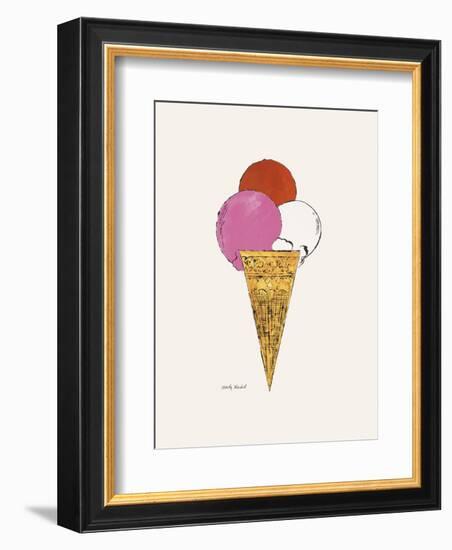 Ice Cream Dessert, c. 1959 (red, pink, and white)-Andy Warhol-Framed Art Print