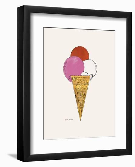 Ice Cream Dessert, c. 1959 (red, pink, and white)-Andy Warhol-Framed Art Print