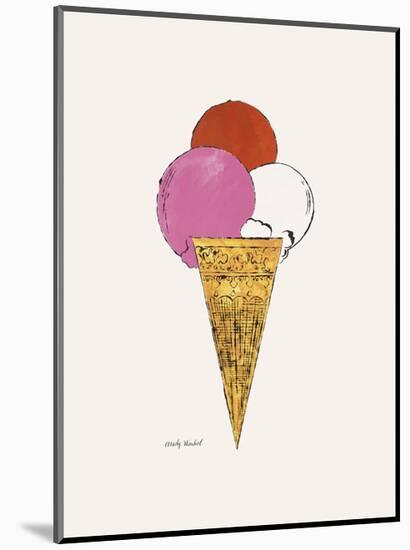 Ice Cream Dessert, c. 1959 (red, pink, and white)-Andy Warhol-Mounted Art Print