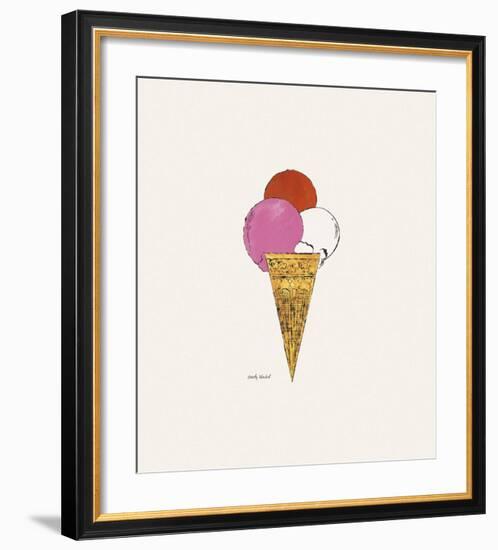 Ice Cream Dessert, c. 1959 (red, pink, and white)-Andy Warhol-Framed Art Print