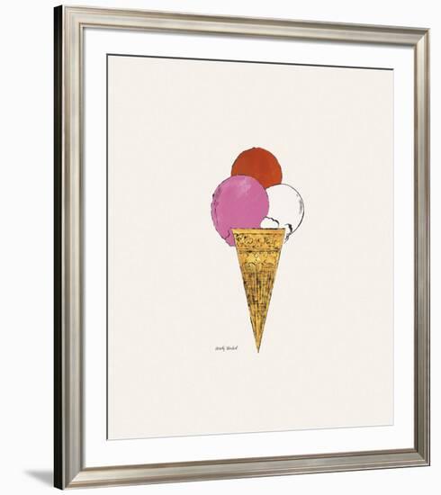 Ice Cream Dessert, c. 1959 (red, pink, and white)-Andy Warhol-Framed Art Print