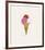 Ice Cream Dessert, c. 1959 (red, pink, and white)-Andy Warhol-Framed Art Print