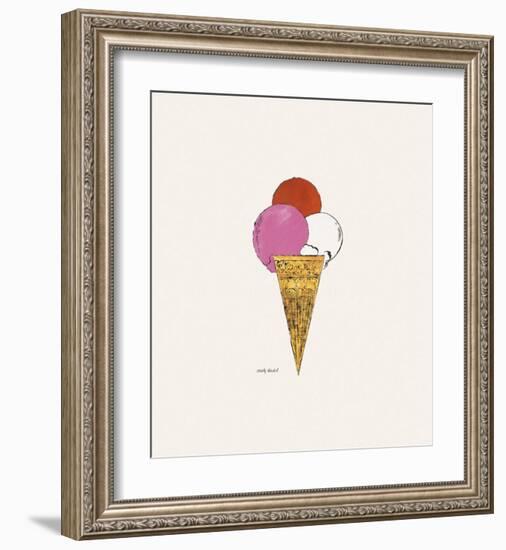 Ice Cream Dessert, c. 1959 (red, pink, and white)-Andy Warhol-Framed Art Print