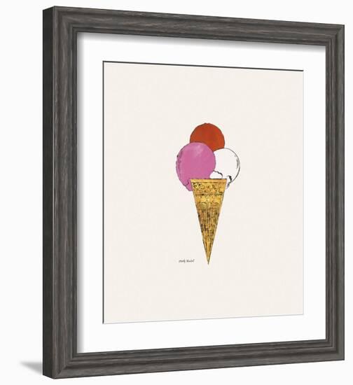 Ice Cream Dessert, c. 1959 (red, pink, and white)-Andy Warhol-Framed Art Print