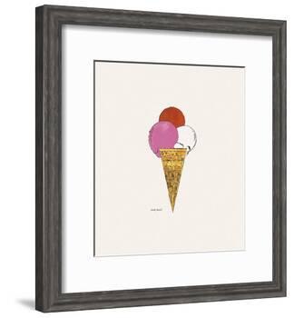 Ice Cream Dessert, c. 1959 (red, pink, and white)-Andy Warhol-Framed Art Print